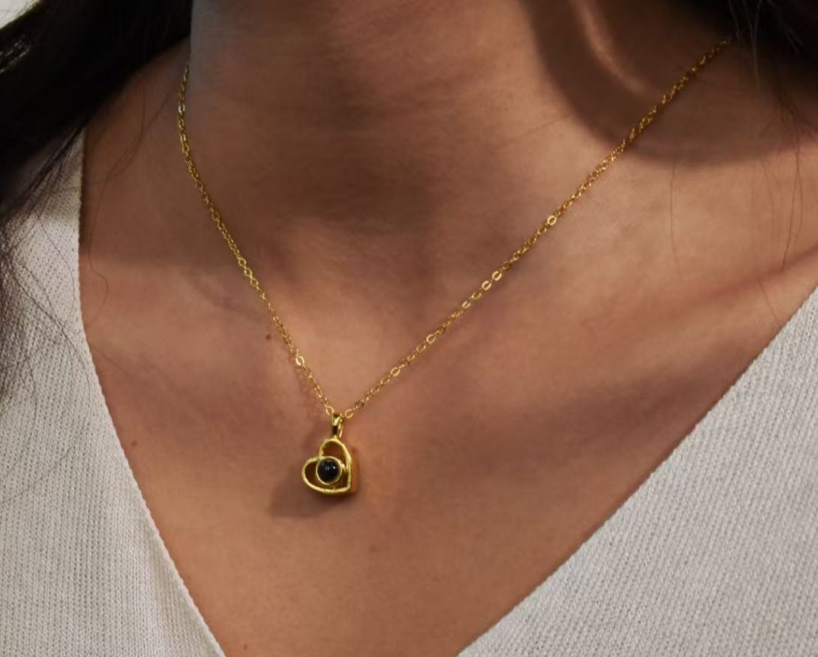 Hidden Memory Projection Silver Necklace –  Keepsake Gift