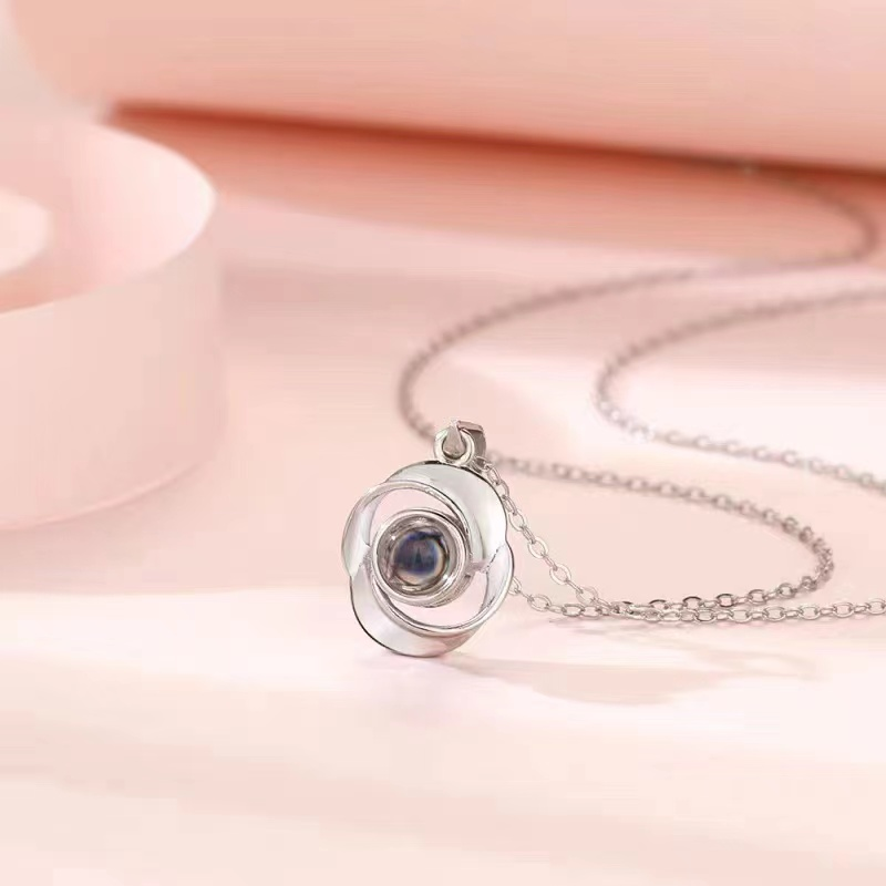 Hidden Memory Projection Silver Necklace – A Romantic Keepsake Gift