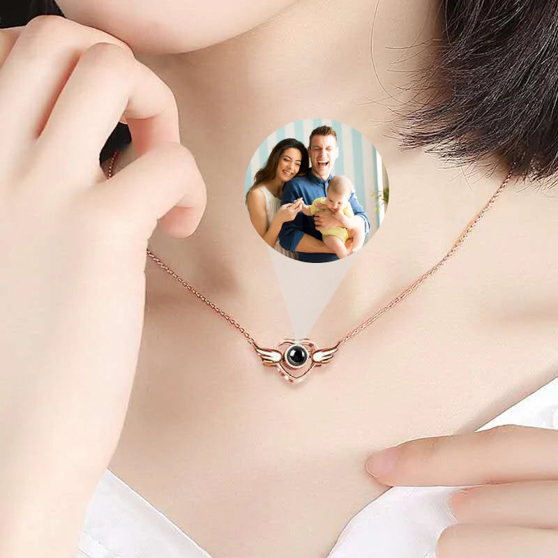 Hidden Memory Projection Silver Necklace – Keepsake Gift