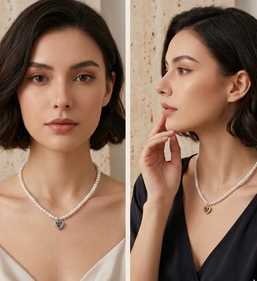 Hidden Memory Projection Necklace – A Romantic Keepsake Gift