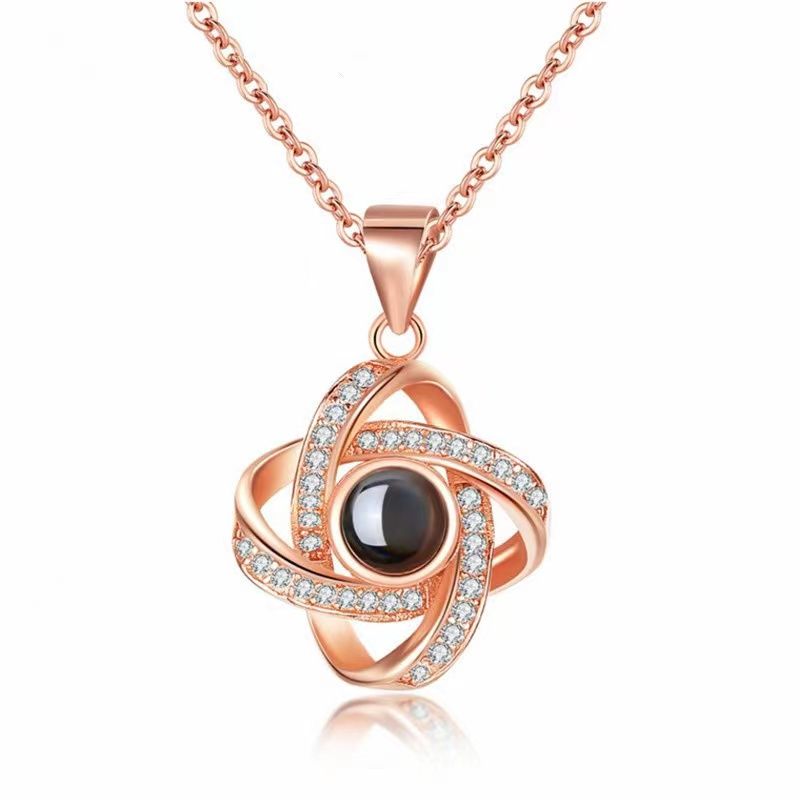 Hidden Memory Projection Silver Necklace – A Romantic Keepsake Gift
