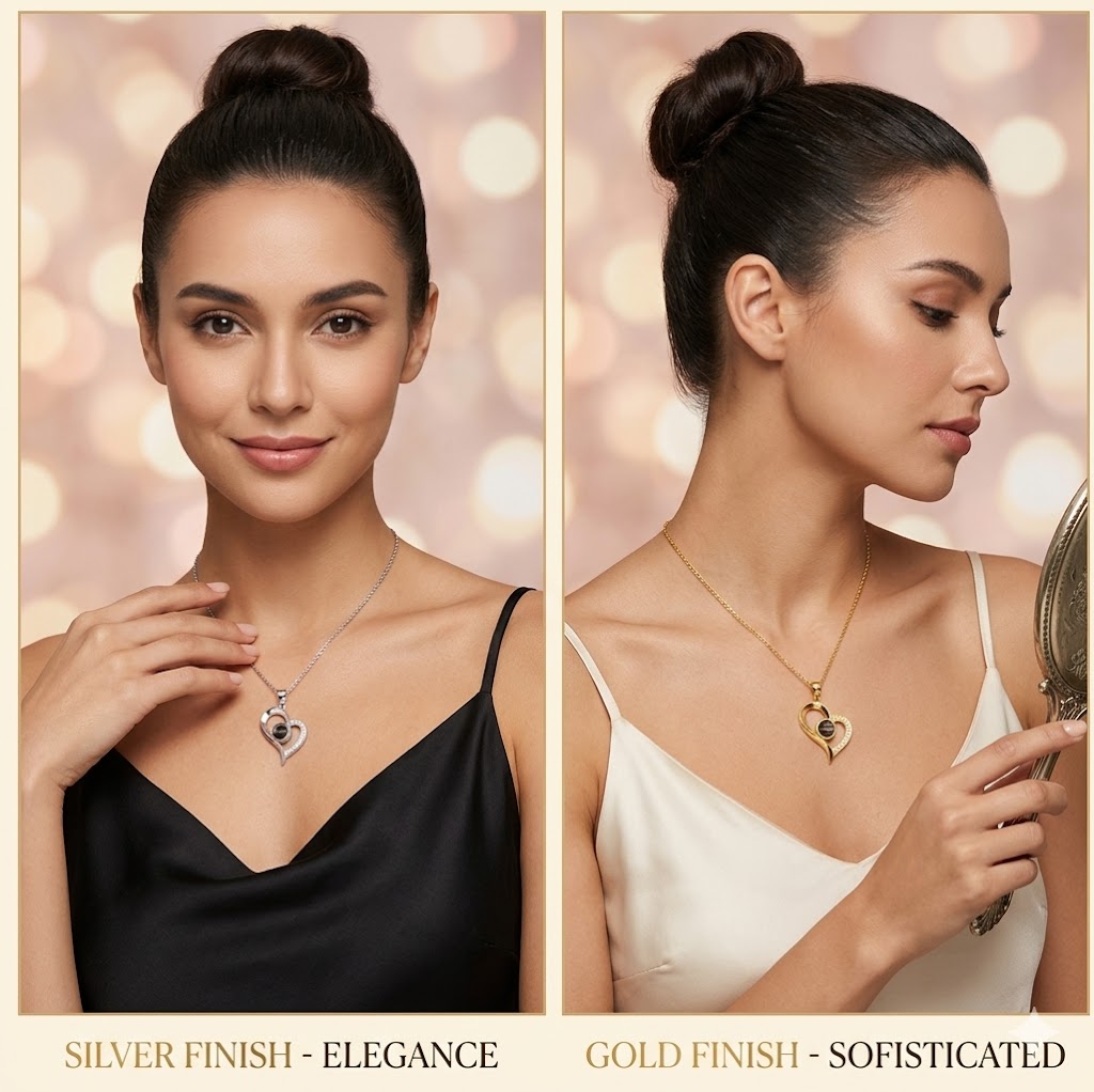 Hidden Memory Projection Silver Necklace – A Romantic Keepsake Gift