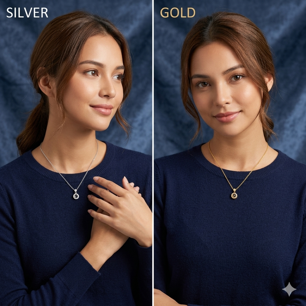 Hidden Memory Projection Silver Necklace – Keepsake Gift