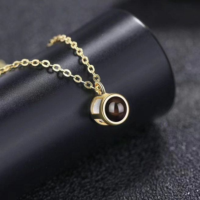 Hidden Memory Projection Silver Necklace – Keepsake Gift