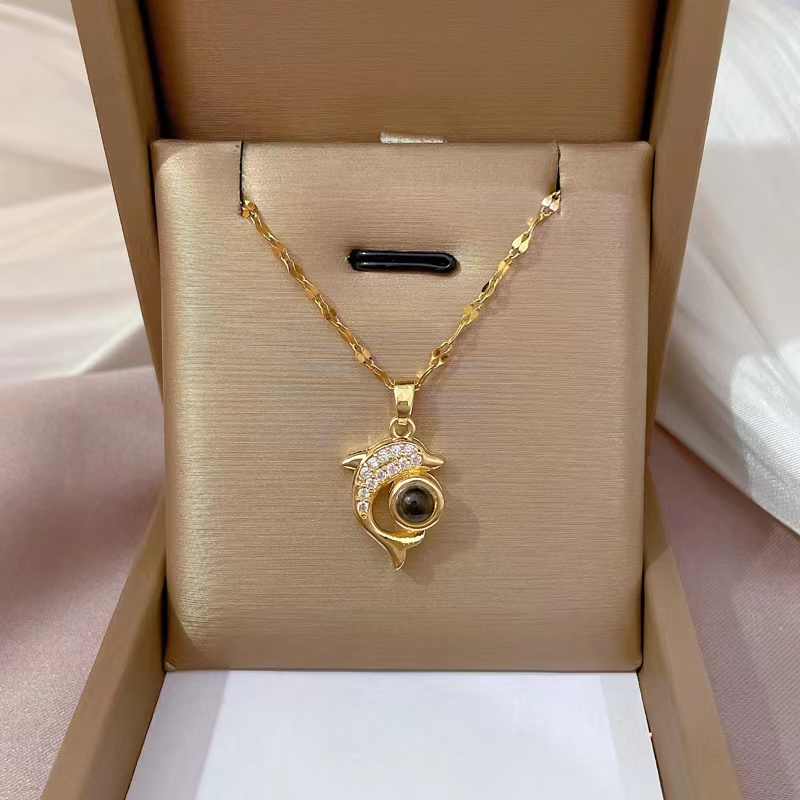 Hidden Memory Projection Silver Necklace – A Romantic Keepsake Gift