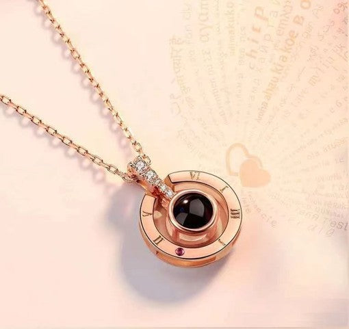 Hidden Memory Projection Silver Necklace – Keepsake Gift