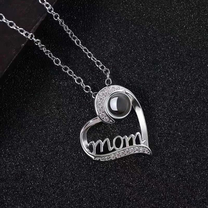 Hidden Memory Projection Silver Necklace – Mother Keepsake Gift