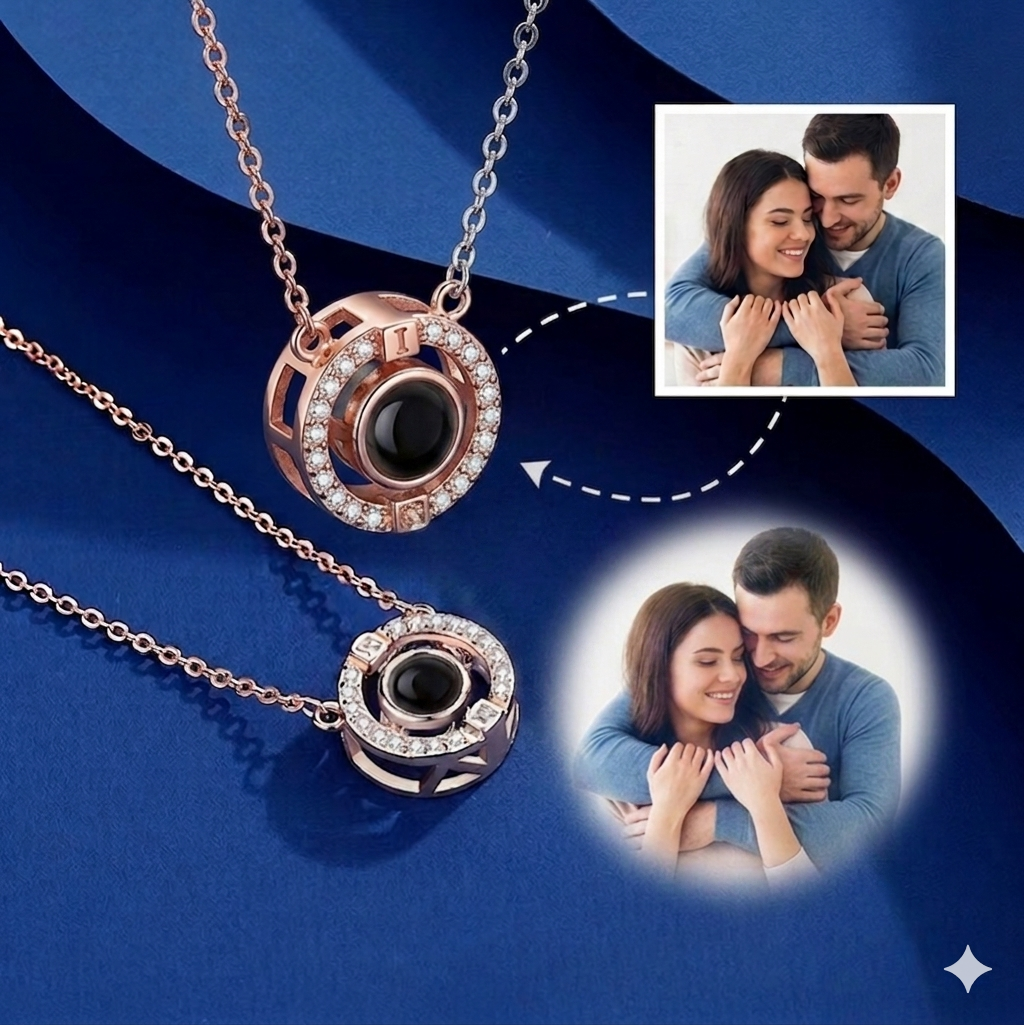 Hidden Memory Projection Silver Necklace – A Romantic Keepsake Gift