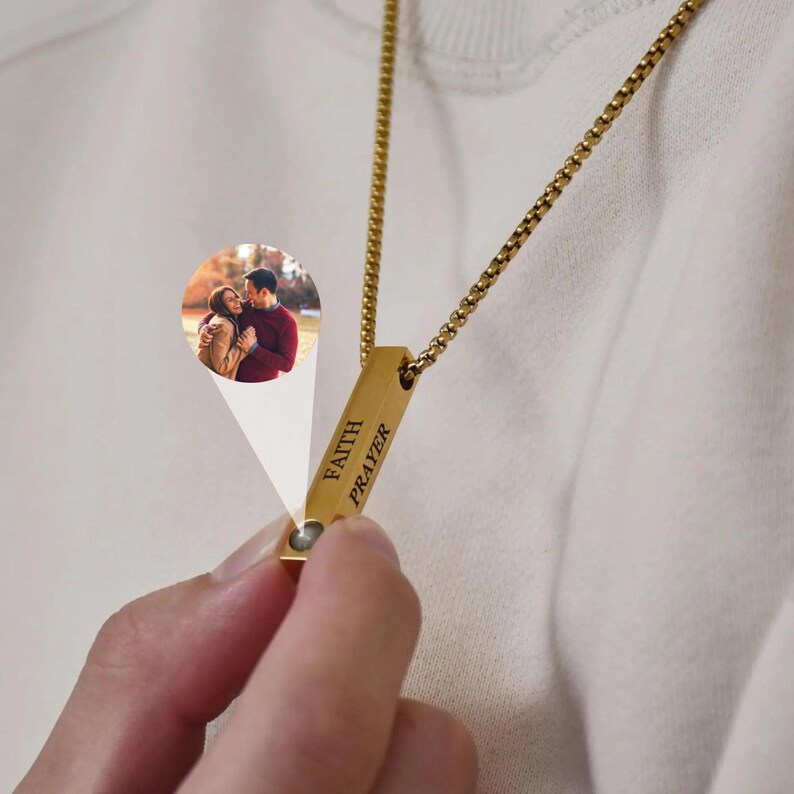 Hidden Memory Projection Necklace – A Romantic Keepsake Gift