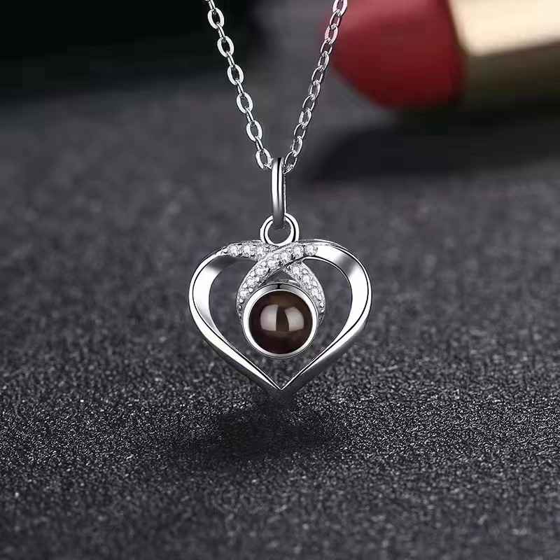 Hidden Memory Projection Silver Necklace – A Romantic Keepsake Gift