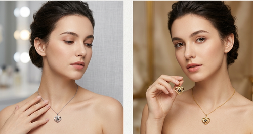 Hidden Memory Projection Silver Necklace – A Romantic Keepsake Gift
