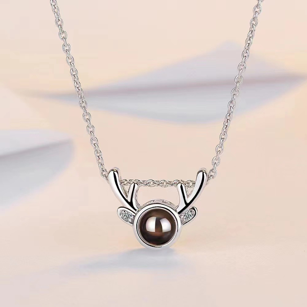 Hidden Memory Projection Silver Necklace – A Romantic Keepsake Gift