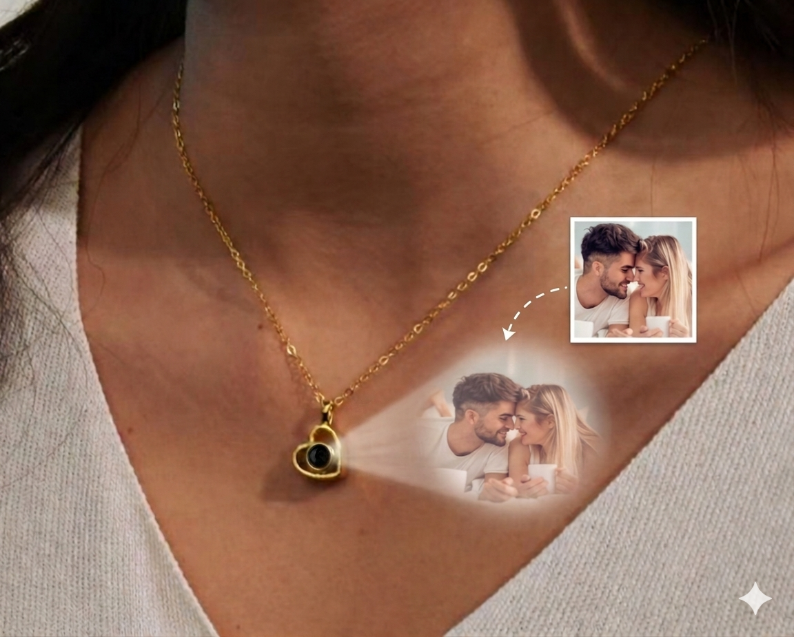 Hidden Memory Projection Silver Necklace –  Keepsake Gift