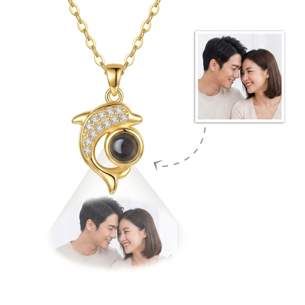 Hidden Memory Projection Silver Necklace – A Romantic Keepsake Gift