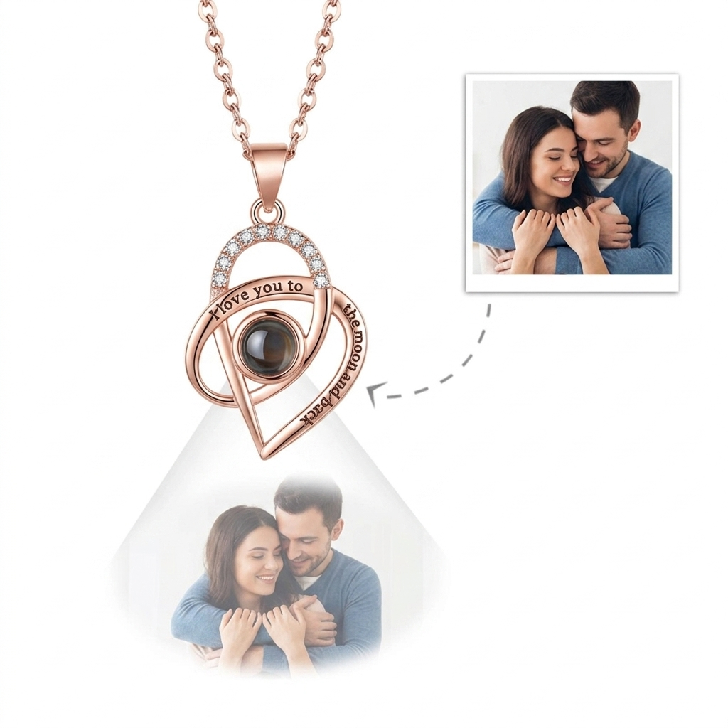 Hidden Memory Projection Silver Necklace – A Romantic Keepsake Gift
