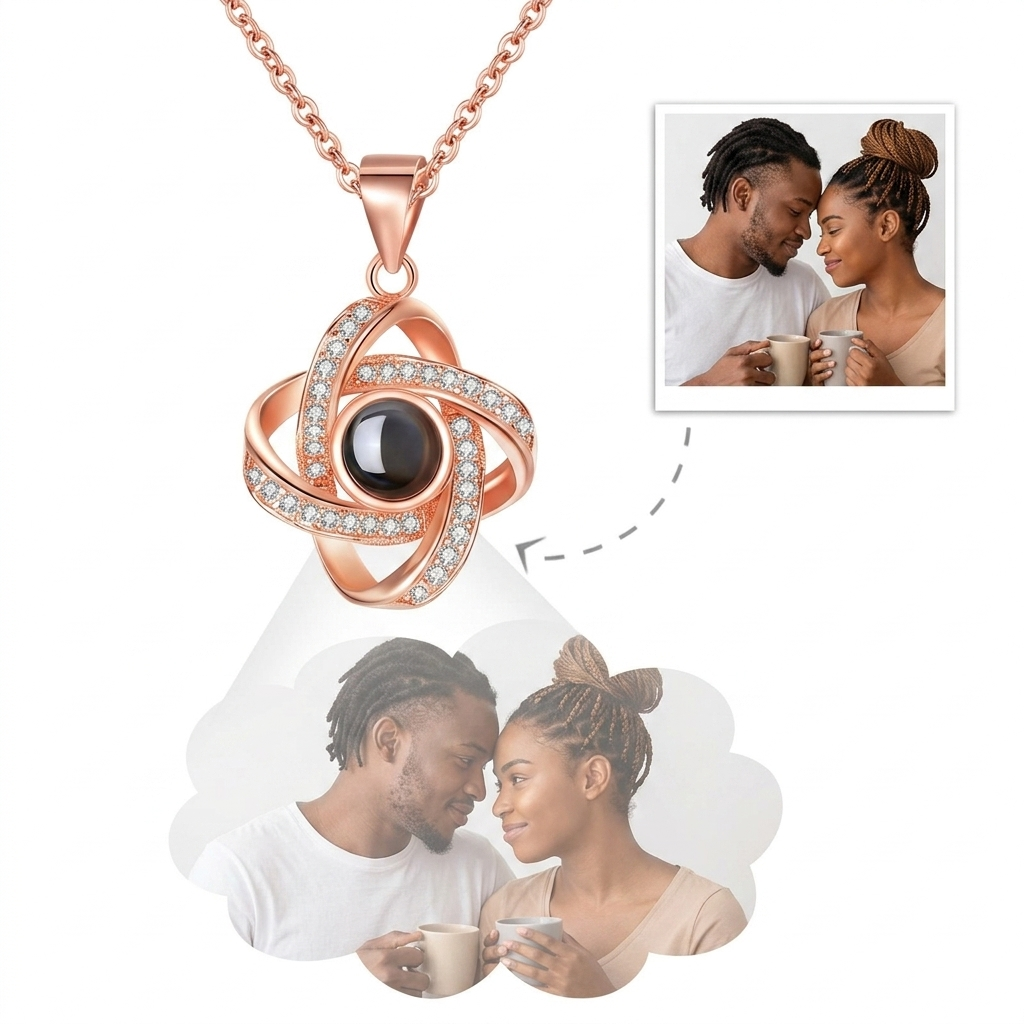 Hidden Memory Projection Silver Necklace – A Romantic Keepsake Gift