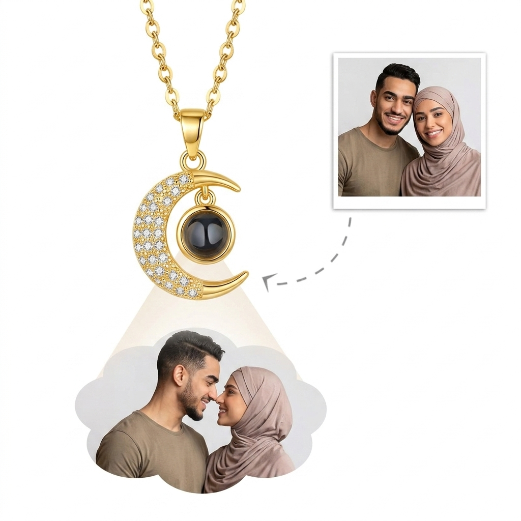 Hidden Memory Projection Silver Necklace – A Romantic Keepsake Gift
